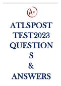 ATLS POST TEST 2023 QUESTIONS & ANSWERS