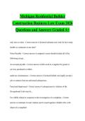 Michigan Residential Builder Construction Business Law Exam 2026 Questions and Answers Graded A&plus;
