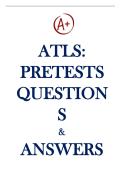 ATLS&colon; PRETESTS QUESTIONS & ANSWERS 2023