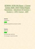 SCM300 &sol; SCM 300 Exam 1 &lpar;Latest 2026 &sol; 2027 Updates STUDY BUNDLE PACKAGE WITH SOLUTIONS&rpar; Global Supply Operations &vert; Questions and Answers &vert; Grade A &vert; 100&percnt; Correct &lpar;Verified Answers&rpar; - ASU