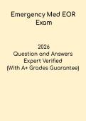 Emergency Med EOR 2026 Exam PDF &vert; End-of-Rotation Practice & Study Guide