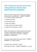 A&P 1 Final Exam-Houston Community College &lpar;HCC&rpar;-Dr&period; Manhal Chbat QUESTIONS WITH ANSWERS