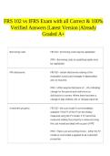 FRS 102 vs IFRS Exam with all Correct & 100&percnt; Verified Answers &vert;Latest Version &vert;Already Graded A&plus;