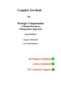 Test Bank Strategic Compensation&comma; 2nd Canadian Edition by Joseph J&period; Martocchio
