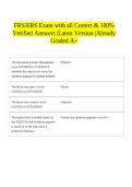 FRS&sol;ERS Exam with all Correct & 100&percnt; Verified Answers &vert;Latest Version &vert;Already Graded A&plus;