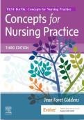 Test bank for Concepts for Nursing Practice &lpar;with Access on VitalSource&rpar; 3rd Edition with questions and answers graded A&plus;