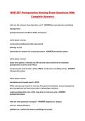 NUR 227 Perioperative Nursing Exam Questions With Complete Answers 