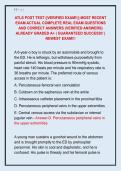 ATLS POST TEST &vert;&vert;VERIFIED EXAM&excl;&excl;&vert;&vert; MOST RECENT  EXAM ACTUAL COMPLETE REAL EXAM QUESTIONS  AND CORRECT ANSWERS &lpar;VERIFIED ANSWERS&rpar;  ALREADY GRADED A&plus; &vert; GUARANTEED SUCCESS&excl;&excl; &vert;  NEWEST EXAM&excl;&excl;&excl;