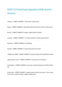 PHGY 215 Final Exam Questions With Correct Answers