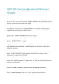 PHGY 215 Final Exam Questions With Correct Answers