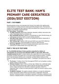 2026&sol;2027 Elite Test Bank for Ham's Primary Care Geriatrics &vert; 55 Clinical Q&A with Detailed Rationales