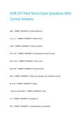 NUR 337 Med Terms Exam Questions With Correct Answers&period;