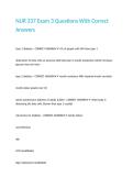 NUR 337 Exam 3 Questions With Correct Answers