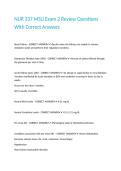 NUR 337 MSU Exam 2 Review Questions With Correct Answers 
