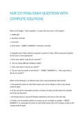 NUR 337 FINAL EXAM QUESTIONS WITH COMPLETE SOLUTIONS&period;