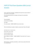 NUR 337 Final Exam Questions With Correct Answers