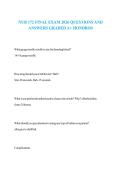 NUR 172 FINAL EXAM 2026 QUESTIONS AND ANSWERS GRADED A&plus; HONDROS