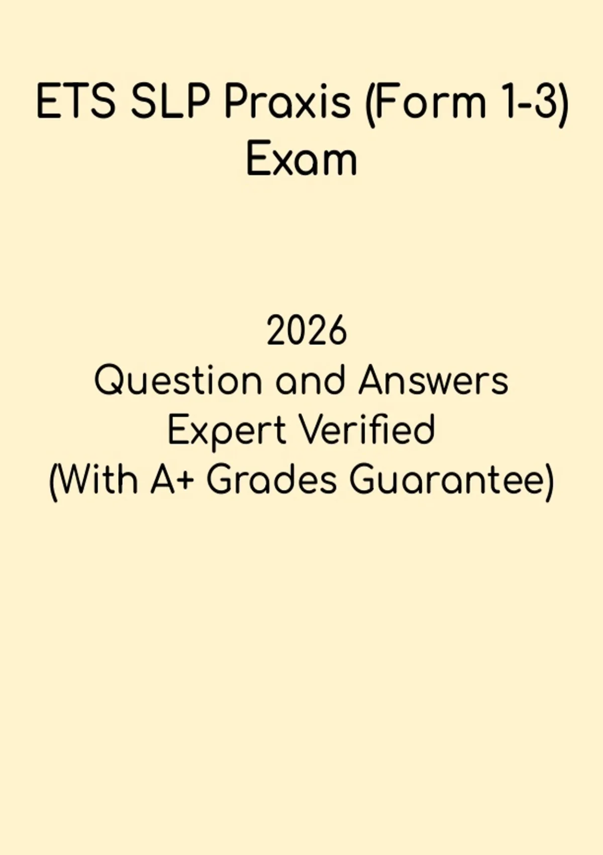 Slp Forms.pdf ETS SLP Praxis (Form 1-3) Exam PDF | Speech-Language Pathology Practice ...