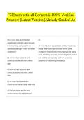 FS Exam with all Correct & 100&percnt; Verified Answers &vert;Latest Version &vert;Already Graded A&plus;