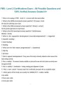 FMS &ndash; Level 2 Certification Exam &ndash; All Possible Questions and 100&percnt; Verified Answers Graded A&plus; 2026&sol;2027 &ndash; Complete Exam Preparation Material