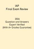 IAP Final Exam Review PDF &vert; Study Guide & Practice Questions 2026