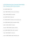 UCVTS Admissions Exam Commonly Tested Words Part 1 Questions With Correct Answers