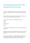 Pharmacology Rasmussen exam 1 LPN questions with correct answers