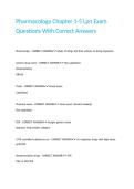 Pharmacology Chapter 1-5 Lpn Exam Questions With Correct Answers