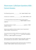 Pharm exam 1 LPN Exam Questions With Correct Answers