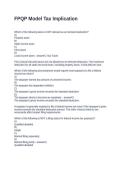 FPQP Model Tax Implication  Questions and Answers