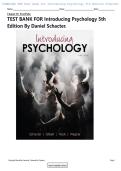 TEST BANK FOR Introducing Psychology 5th Edition by Daniel Schacter&vert; All Chapters &vert; Updated 2026