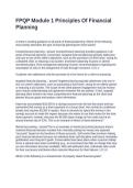 FPQP Module 1 Principles Of Financial Planning&period; Questions and Answers 