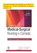 TEST BANK FOR LEWIS MEDICAL-SURGICAL NURSING IN CANADA 5TH EDITION all chapters complete 1-56&lowbar;compressed&period;pdf