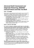 Advanced Health Assessment and Diagnostic Reasoning&colon; 2026&sol;2027 Clinical Protocol and Elite Test Bank