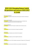WGU C202 Managing Human Capital  All questions and answers &vert;C202 Managing Human Capital &ndash; Questions and Answers &ndash; Western Governors University &ndash; 2026&sol;2027 &ndash; Complete Study Guide &lpar;A&plus; Grade&rpar;