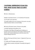 CALIFORNIA JURISPRUDENCE EXAM 2026  FINAL PAPER SOLVED ITEMS ACCURATE  MARKING 