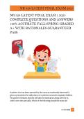 NR 326 LATEST FINAL EXAM 1 2025  COMPLETE QUESTIONS AND ANSWERS  100&percnt; ACCURATE FALL-SPRING GRADED  A&plus; WITH RATIONALES GUARANTEED  PASS 