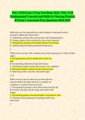 NSG 3130 Exam 1 Prep Test Bank 2026 &sol; NSG 3130  Fundamental Concepts and Skills for Nursing Practice  II Exam 1 Answered Prep Questions 2026-2027 