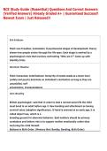 NCE Study Guide &lpar;Rosenthal&rpar; Questions And Correct Answers  &lpar;Verified Answers&rpar; Already Graded A&plus; &vert; Guaranteed Success&excl;&excl;  Newest Exam &vert; Just Released&excl;&excl;   