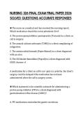 NURSING 326 FINAL EXAM FINAL PAPER 2026  SOLVED QUESTIONS ACCURATE RESPONSES