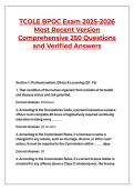 TCOLE BPOC Exam 2025-2026  Most Recent Version  Comprehensive 250 Questions  and Verified Answers 