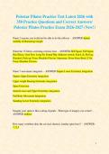 Polestar Pilates Practice Test Latest 2026 with  350 Practice Questions and Correct Answers&sol;  Polestar Pilates Practice Exam 2026-2027 &lpar;New&excl;&rpar;