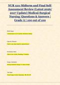 Midterm & Final Self-Assessment Review&colon; NUR 1211 Medical-Surgical Nursing &lpar;2026&sol;2027 Update&rpar;