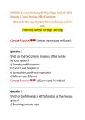 BIOL251&colon; Human Anatomy & Physiology I w&sol;Lab 2025 Module 6 Exam Review &sol; 80&plus; Questions Module 6&colon; Nervous System&comma; Nervous Tissue&comma; and the CNS