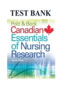  Test Bank For Polit & Beck Canadian Essentials of Nursing Research 4th Edition Woo&vert;NEW UPDATES&vert;2026&sol;2027