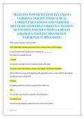 TELECOM TOWER TECHNICIAN EXAM 1  VERSION 1 2026&sol;2027 WITH ACTUAL  CORRECT QUESTIONS AND VERIFIED  DETAILED ANSWERS &vert;CURRENTLY TESTING  QUESTIONS AND SOLUTIONS&vert;ALREADY  GRADED A&plus;&vert;NEWEST &vert;BRAND NEW  VERSION&vert;JUST RELEASED&excl;&excl;