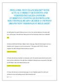 PHTLS PRE-TEST EXAM 2026&sol;2027 WITH  ACTUAL CORRECT QUESTIONS AND  VERIFIED DETAILED ANSWERS  &vert;CURRENTLY TESTING QUESTIONS AND  SOLUTIONS&vert;ALREADY GRADED A&plus;&vert;NEWEST  &vert;BRAND NEW VERSION&vert;JUST RELEASED&excl;&excl;