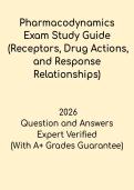 Pharmacodynamics Exam Study Guide PDF &vert; Receptors&comma; Drug Actions & Response 2026