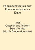 Pharmacokinetics and Pharmacodynamics Exam PDF &vert; Study Guide & Practice Questions 2026