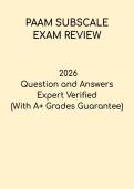 PAAM Subscale Exam Review PDF &vert; Study Guide & Practice Questions 2026